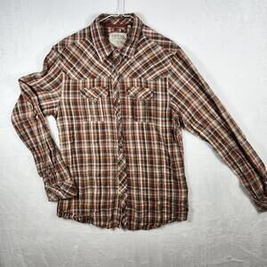 Guess‎ Plaid Long Sleeve Button Down Shirt Size Large